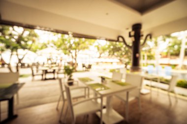 Arka plan için soyut bulanık restoran ve kafenin içi