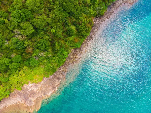 Tropisch Strand Van Prachtige Natuur Zee Met Kajak Boot Kokosnoot — Stockfoto