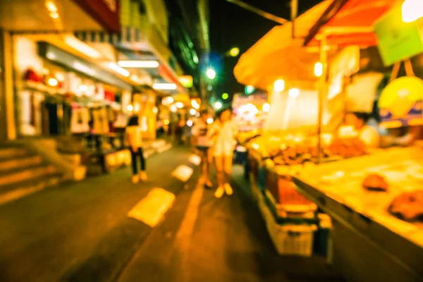 抽象模糊华欣夜市街背景 — 图库照片