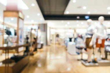 Arkaplan için mağaza içi soyut bulanıklık ve odaklanmış alışveriş merkezi