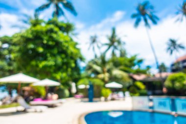 Bulanıklık ve lüks otel ufuk açık yüzme havuzunda soyut ve tatil seyahat ve tatil için tatil