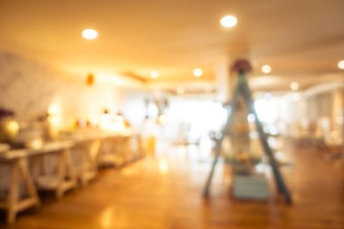 Soyut bulanıklık ve ufuk restoran ve kafe iç arka plan ve yüzey için