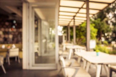 Soyut bulanıklık ve ufuk restoran ve kafe iç arka planı için