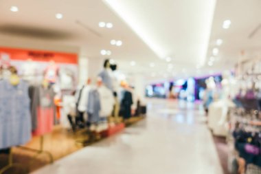Arkaplan için mağaza içi soyut bulanıklık ve odaklanmış alışveriş merkezi