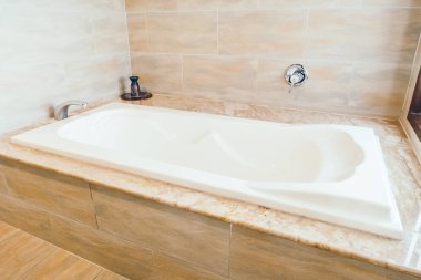 Güzel küvet banyo iç dekorasyon