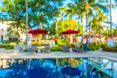 Soyut bulanıklık ve ufuk güzel açık yüzme havuzunda otel ve tatil seyahat ve tatil için