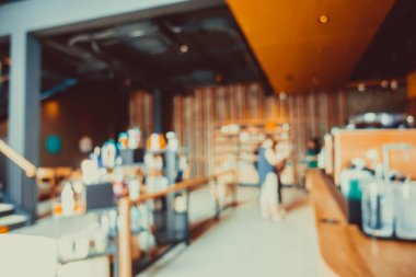 Özgün bulanıklık ve odaklanmış kafe ve restoran iç mimarisi - Vintage Filtresi-