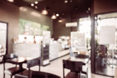 Soyut bulanıklık ve ufuk kafe ve Restoran iç arka planı için