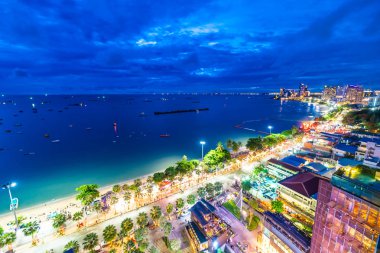 Pattaya City Tayland gece güzel mimari