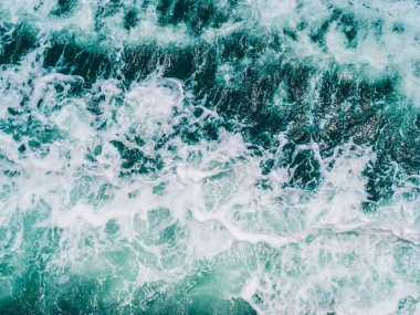 Dalga doku ve arka plan için yüzey deniz ve okyanus su