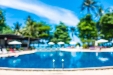 Bulanıklık ve lüks otel ufuk açık yüzme havuzunda soyut ve tatil seyahat ve tatil için tatil