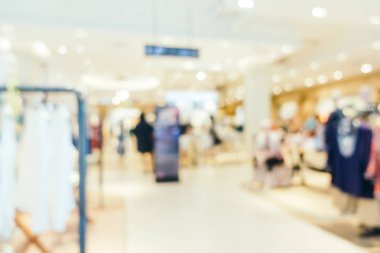 Bulanıklık bokeh ve ufuk alışveriş merkezi Mağazası iç arka planı için