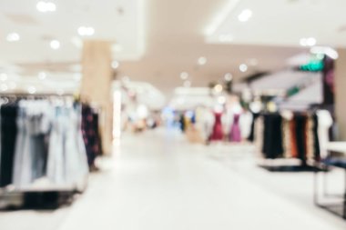 Arkaplan için mağaza içi soyut bulanıklık ve odaklanmış alışveriş merkezi