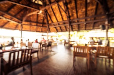 Arka plan için soyut bulanık restoran ve kafenin içi