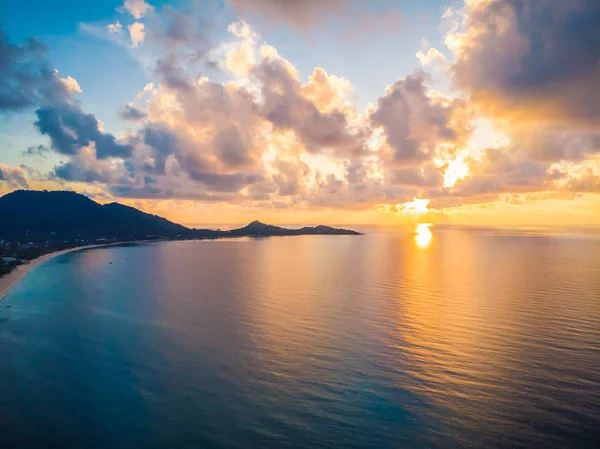 Hermosa Vista Aérea Playa Mar Océano Isla Koh Samui Tailandia — Foto de Stock