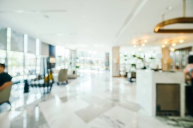 Soyut bulanıklık ve ufuk lobi ve arka plan için otel iç