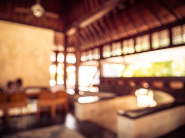 Soyut bulanıklık ve ufuk açık büfe restoran ve kafe Cafe iç arka planı için