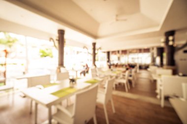 Arka plan için soyut bulanık restoran ve kafenin içi