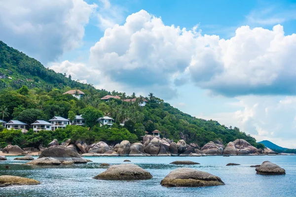 Vackra Flygfoto Sjö Hav Samui Island Thailand För Semester Och — Stockfoto