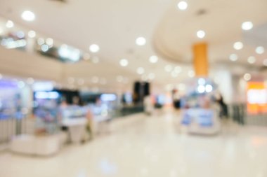 Arkaplan için mağaza içi soyut bulanıklık ve odaklanmış alışveriş merkezi