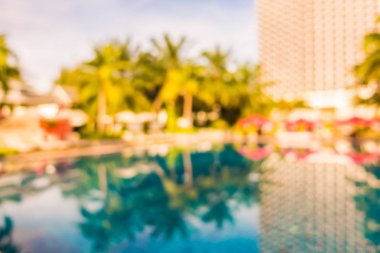 Soyut bulanıklık ve ufuk güzel açık yüzme havuzunda otel ve tatil seyahat ve tatil için
