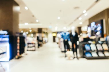Arkaplan için mağaza içi soyut bulanıklık ve odaklanmış alışveriş merkezi