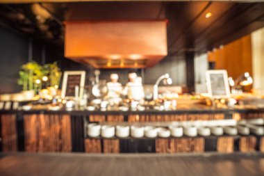 Bulanıklık kafe ve Restoran İç arka planı için