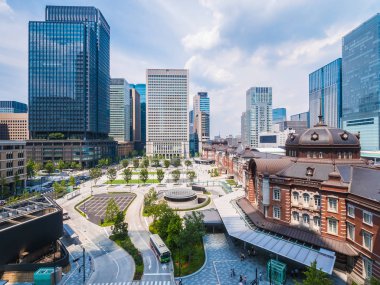 Mimari yapı ve tokyo İstasyonu tokyo şehir Japonya ile güzel cityscape