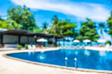 Bulanıklık ve lüks otel ufuk açık yüzme havuzunda soyut ve tatil seyahat ve tatil için tatil