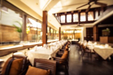 Arka plan için soyut bulanık restoran ve kafenin içi