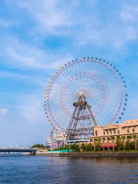 Eğlence Parkı yokohama CITY Japonya çevresinde dönme dolap