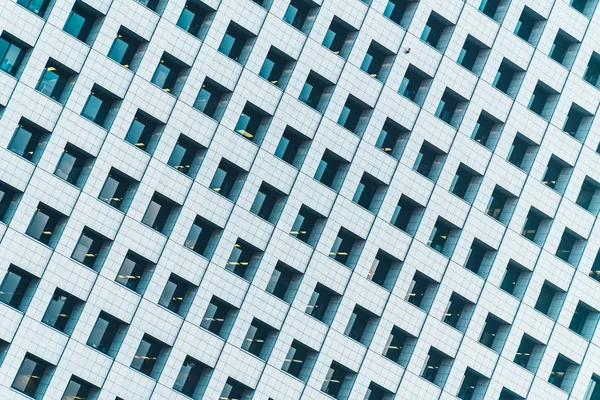 Hermoso Edificio Oficinas Exterior Moderno Con Texturas Patrón Ventana Vidrio — Foto de Stock