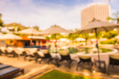 Soyut bulanıklık ve ufuk güzel açık yüzme havuzunda otel ve tatil seyahat ve tatil için