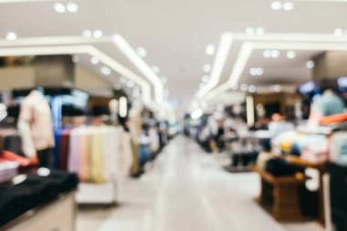 Arkaplan için mağaza içi soyut bulanıklık ve odaklanmış alışveriş merkezi