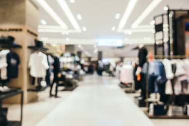 Arkaplan için mağaza içi soyut bulanıklık ve odaklanmış alışveriş merkezi