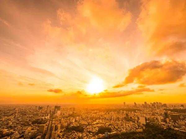 Schöne Luftaufnahme Der Architektur Und Gebäude Rund Tokio Stadt Bei — Stockfoto