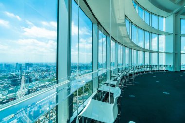 Tokyo şehri manzaralı Roppongi Gözlem Kulesi