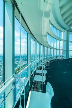 Tokyo şehri manzaralı Roppongi Gözlem Kulesi