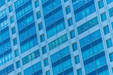 Güzel dış ofis binası ve mimari pencere desenli