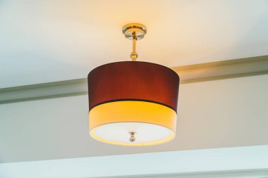 Güzel tavan ışık lamba dekorasyon iç otel yatak odası