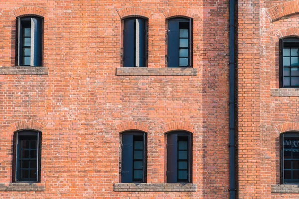 Hermoso Edificio Exterior Arquitectura Almacén Ladrillo Ciudad Yokohama Japón —  Fotos de Stock