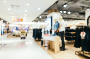 Arkaplan için mağaza içi soyut bulanıklık ve odaklanmış alışveriş merkezi