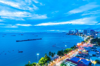 Pattaya City Tayland gece güzel mimari