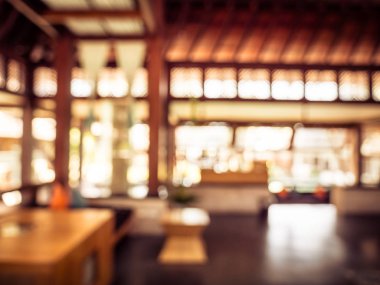 Soyut bulanıklık ve ufuk açık büfe restoran ve kafe Cafe iç arka planı için