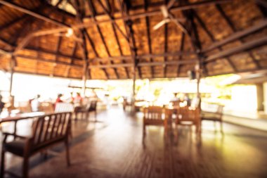 Arka plan için soyut bulanık restoran ve kafenin içi