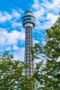 Güzel dış yokohama şehir Japonya'da deniz kule mimarisi bina
