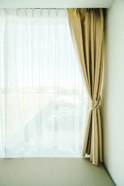 Window with curtain decoration interior of room