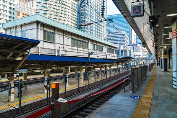 Tokyo Japan Aug 2018 Stasiun Kereta Api Dan Kereta Bawah — Stok Foto