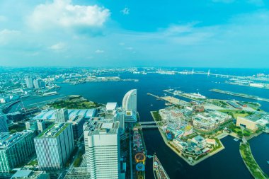 Güzel dış yapı ve Mimarlık Yokohama şehir manzarası Japonya