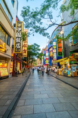 Yokohama Japonya 26 Temmuz 2018: China town bir popüler yerdir için zevk yokohama CITY Japonya Çin yemeği restoranda